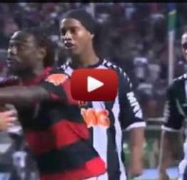Agressão do zagueiro Réver em cáceres do Flamengo