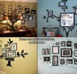 Dica de decoração para sala: Árvore com fotos