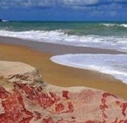 Praia brasileira que parece feita de bacon