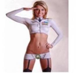 Sexy body paint - Lindas Militares americanas nuas com o corpo pintado (fotos)