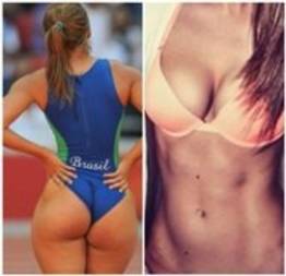 Bumbum de atleta brasileira inspira irmã 