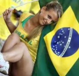 Rabuda brasileira honra o país