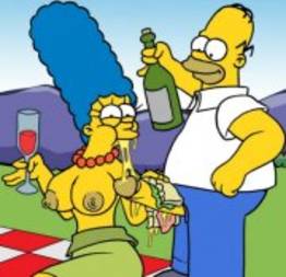 Os simpsons fazendo sexo no piquenique