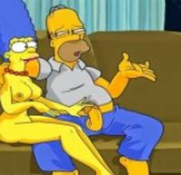 Homer louquinho pra comer o cuzinho da Marge