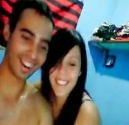 Flagra casal torcedor do Mengão fodendo na webcam