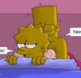 Lisa e Bart sozinhos em casa fazendo sacanagem 