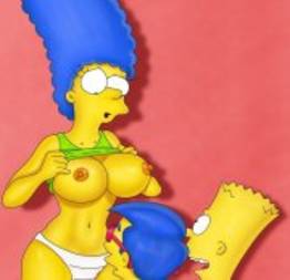 Bart Simpsons sacaneando a mamãe gostosa de jeito