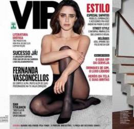 A atriz fernanda vasconcellos na revista vip de agosto
