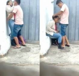 Boquete da novinha na rua depois da escola