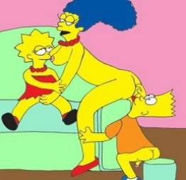 Bart e lisa aprontando com a mamãe