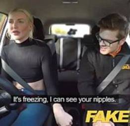 Fake driver: lição termina em surpresa esguichando orgasmo