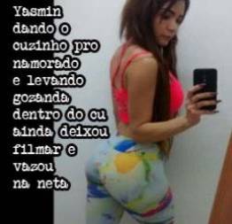 Yasmin dando cuzinho pro namorado e levando gozada dentro do cu