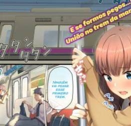 Transando com a namorada no meio do trem