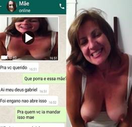 Mãe gostosa manda vídeo erótico pro filho por engano