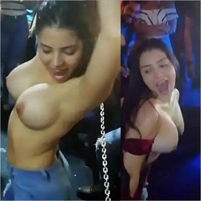 Novinha bêbada dançando funk mostrou os peitões para animar a festa - Sexyvideosporno