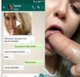 Vídeo caseiro da loira safadinha caiu no whatsapp fazendo boquete
