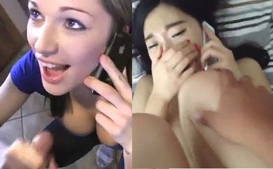 Compilado de garotas no telefone durante o sexo