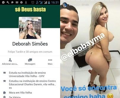 Deborah Simões caiu na net