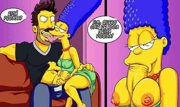 Marge fodendo com seu hóspede