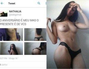 Nathalia fez aniversário e postou nudes no twitter