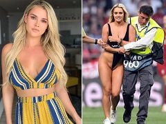 Kinsey Wolanski nua invadiu jogo da final da champions