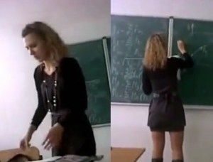 Aluno filma calcinha da professora gostosa