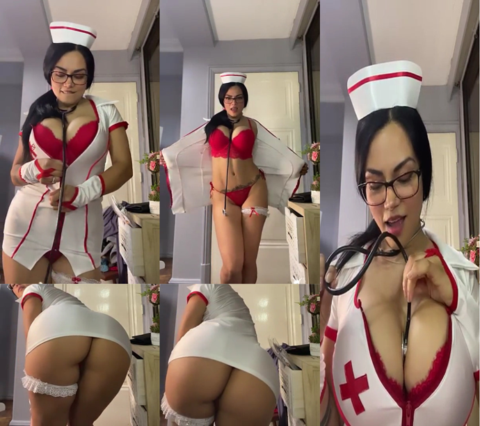 Sofia Leon do onlyfans de enfermeira safada na live do instagram