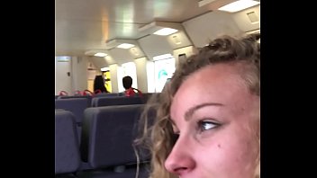 Angel emily public blowjob in the train and cumswallowing | sexo da rua |sexo na rua