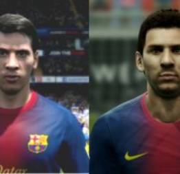 Fotos comparam rostos dos jogadores em Fifa 13 e PES 2013