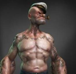 O marinheiro Popeye em 3D