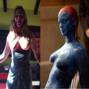 Jennifer Lawrence peituda, Mistica do filme X-Men