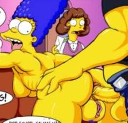 Marge metendo chifre no homer simpson