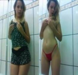 Juliana novinha caiu no whatsapp tocando siririca no banho