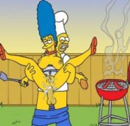 Os Simpsons – putaria no churrasco do papai Homer