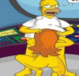 Homer Simpson comendo a secretaria do chefe