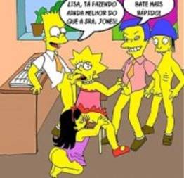 Os Simpsons sacaneando na escola