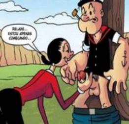 Popeye fodendo sua namorada Olivia palito