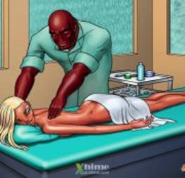 A massagem na loira