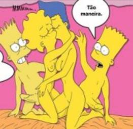 Bart em dose dupla fodendo a Lisa e sua mamãe