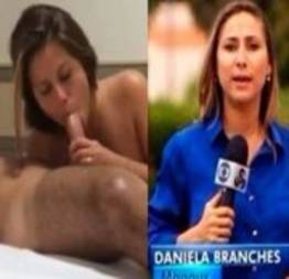 Caiu na net Daniela Branches repórter da TV Globo fazendo sexo