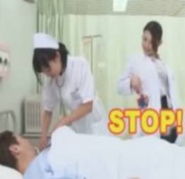 Medica japinha parou o tempo e fudeu a enfermeira lesbica