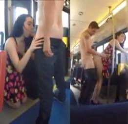 Casal flagrado fazendo sexo dentro do ônibus