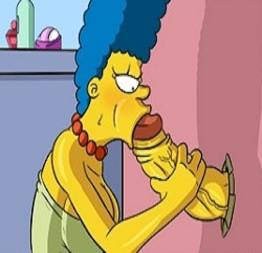 Marge trepando com um pau no burac