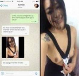 Video kamily novinha amadora caiu no whatsapp mostrando peitos grandes no zapzap