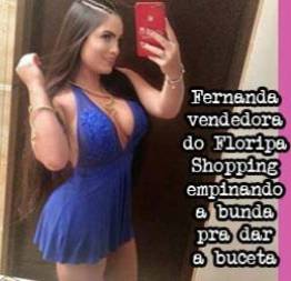 Fernanda vendedora no floripa shopping vazou empinando rabo