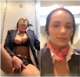 Aeromoça safadinha gravou video pro marido em pleno voo e caiu na net
