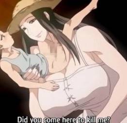Garoto sendo fodido pela mulher gigante - hentai