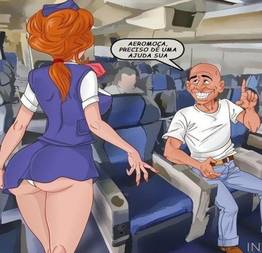 Imagem comics porno comendo a aeromoça