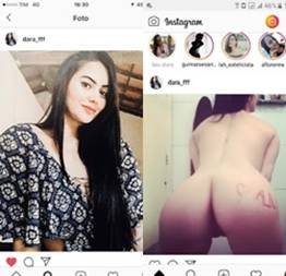 Fotos amadoras da novinha rebolando pelada no seu perfil do Instagram