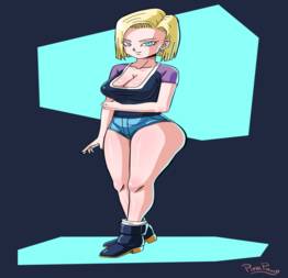 Android 18 dando a buceta gostosa